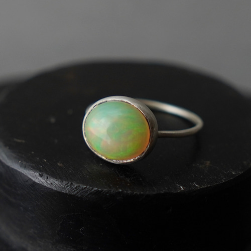 オパール シルバーリング ☆【スーパーセール】【10月誕生石】 オパール シルバーリング 14号