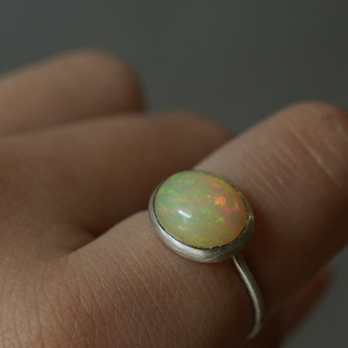 ☆【スーパーセール】【10月誕生石】 オパール シルバーリング 14号