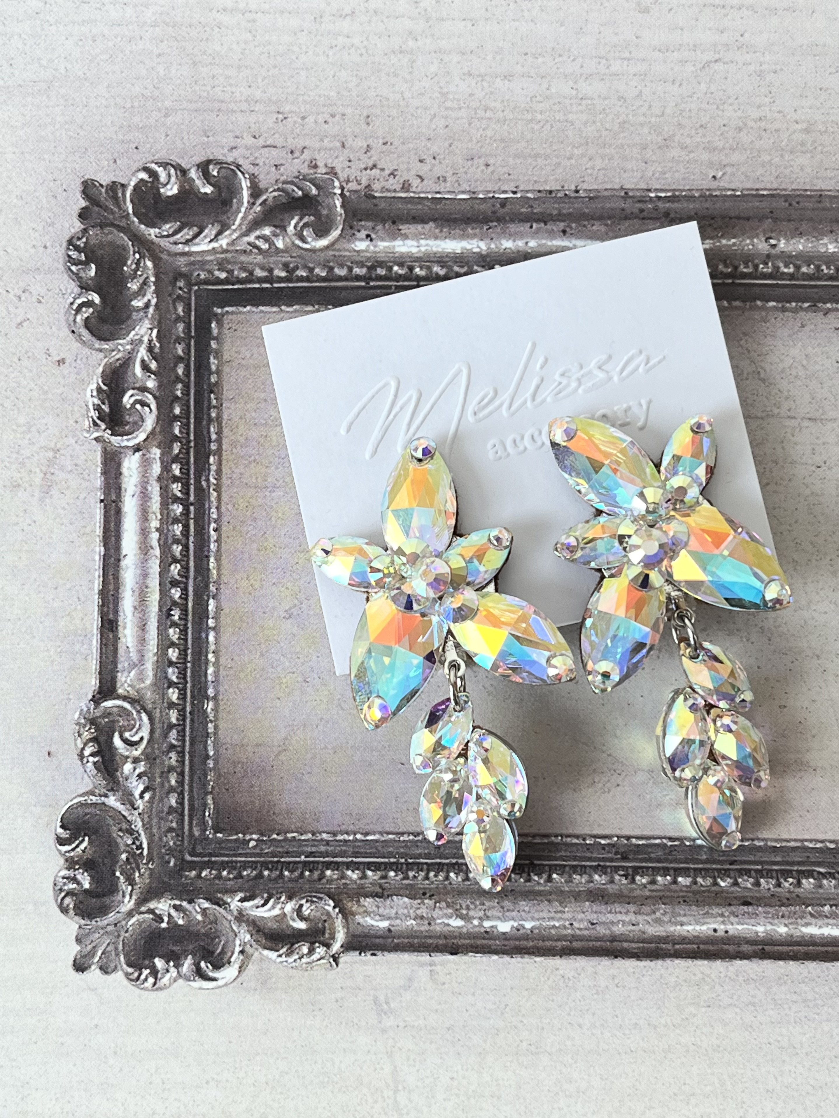 社交ダンス　ウェディング♡ クリスタルオーロライヤリング