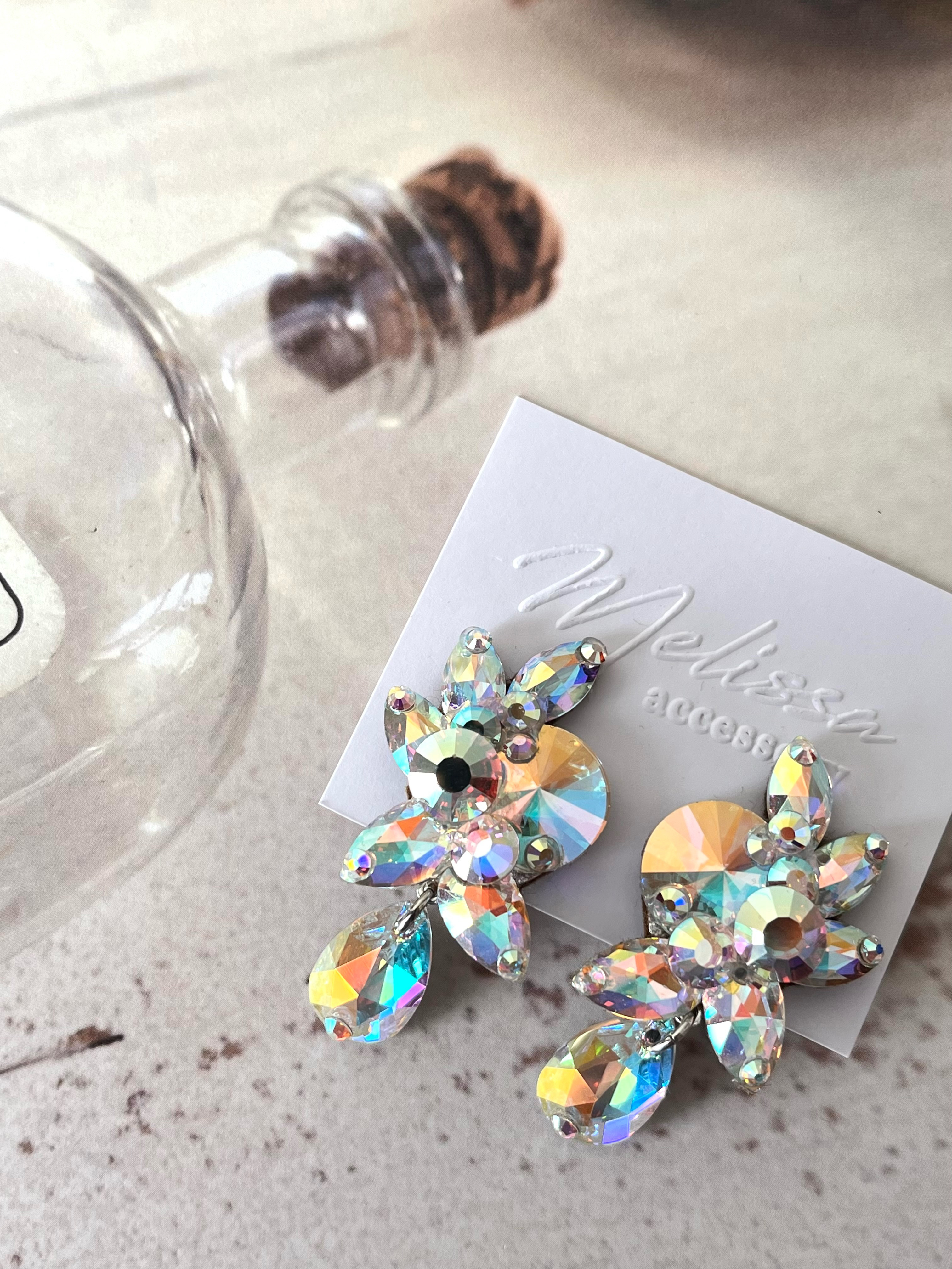 社交ダンス　ウェディング♡ クリスタルオーロライヤリング