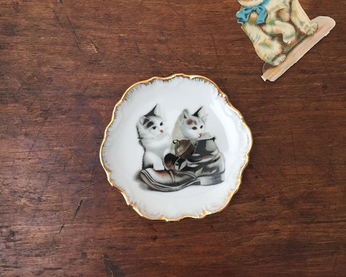 イギリス ヴィンテージ 猫 絵皿 6枚セット コレクションプレート イギリス ヴィンテージ 猫 絵皿 6枚セット コレクションプレート 美術