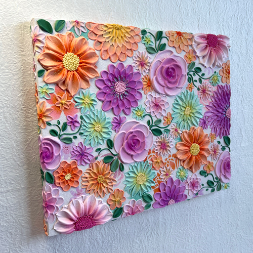 テクスチャーアート 絵画 アートパネル フラワーアート