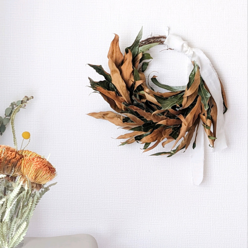 グレビレアゴールドのリース リース mamemona 通販 18160628｜Creema