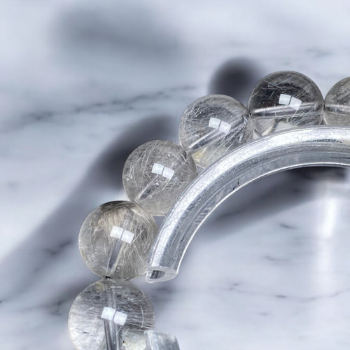 最終【式神封入】猫目プラチナルチルクォーツ[uKQr]12.5mm 希少 極品位