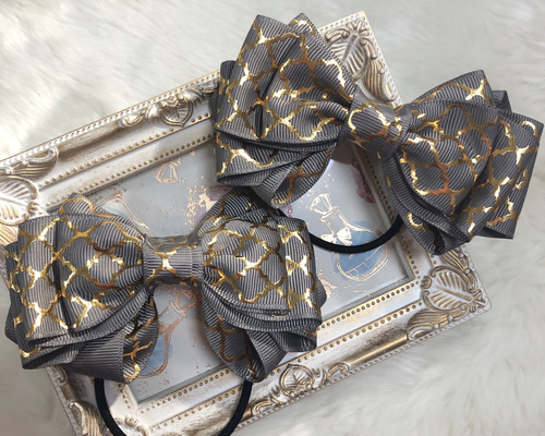 ♡ハンドメイド♡ヘアゴムリボン new☆プリンセスリボン ハンドメイド キッズリボン ヘアゴムの