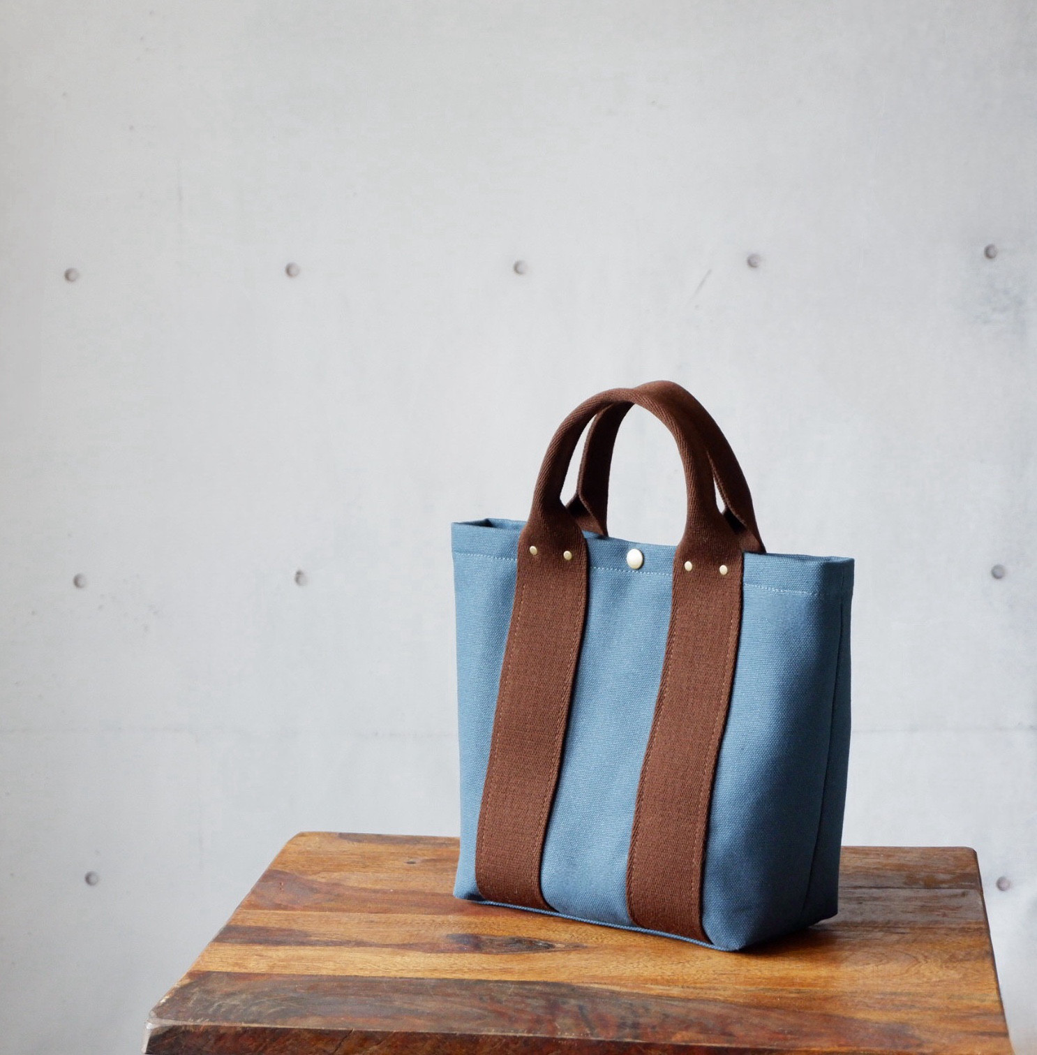 トートS◇Urban | 倉敷帆布 | ネイビー×ブラウン