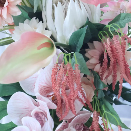 大人気☆胡蝶蘭アンスリウムプロテア☆リゾートブーケ／トロピカル