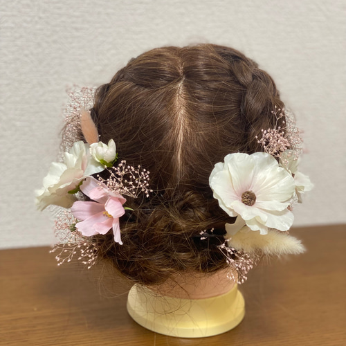 ドライフラワーヘアード ウエディングヘアード 髪飾り 成人式 ヘッド