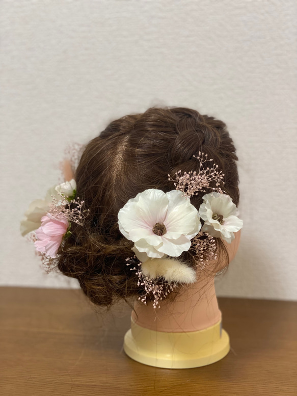 ドライフラワーヘアード ウエディングヘアード 髪飾り 成人式 ヘッド