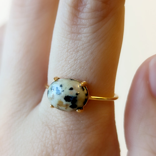 ダルメシアンジャスパー リング 天然石 リング 天然石 指輪