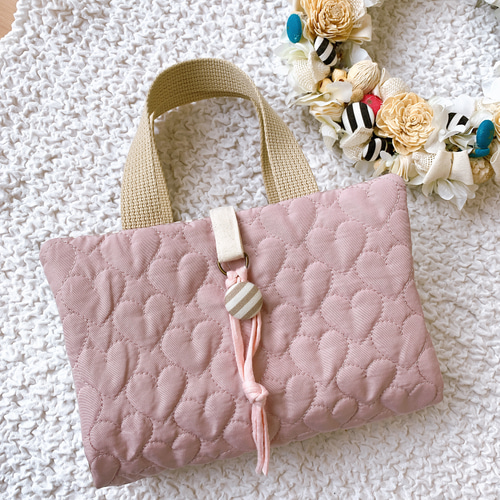New*【受注生産】♡のキルティング レビューブックカバー ミルキー