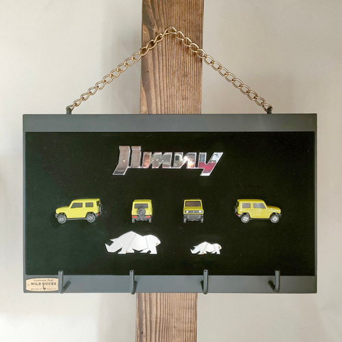 スズキ ジムニー ミニカー キーフック ウォールデコ】真鍮
