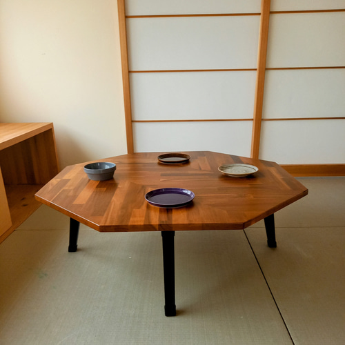 八角形テーブル《オーダー品》折りたたみテーブル ヘリンボーン 八角形テーブル《オーダー品》折りたたみテーブル ヘリンボーン