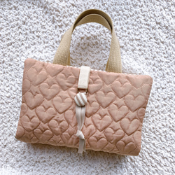 New*【受注生産】♡のキルティング レビューブックカバー ピンク