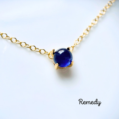 天然ブルーサファイヤ3.09ct 、脇石天然ダイヤモンド1.81ct ネックレス