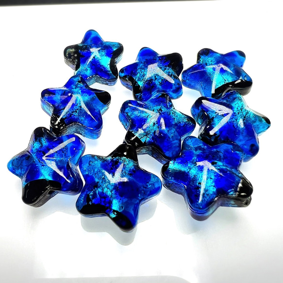 ホットセール 16mm 星型 ホタルガラス 蓄光 10個セット 沖縄とんぼ スター 工芸品