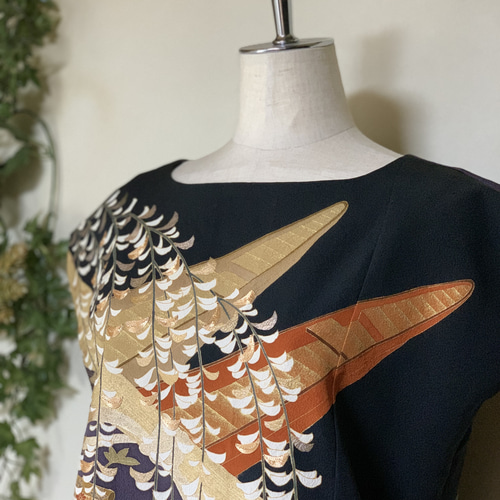 浮世絵 着物袖シャツ  留袖 リメイクワイドパンツ  セット売り！ 浮世絵 着物袖シャツ 留袖 リメイクワイドパンツ セット売り！