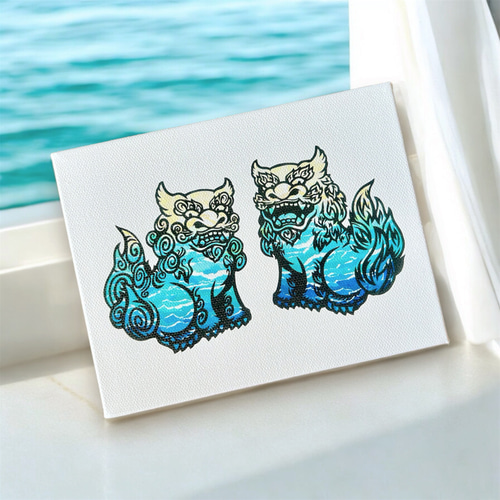 アートパネル】沖縄シーサー nami-oto -波音-【送料無料】おしゃれ