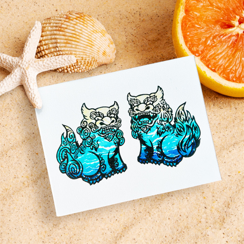 アートパネル】沖縄シーサー nami-oto -波音-【送料無料】おしゃれ