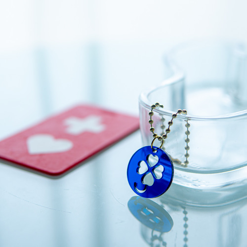 ちっちゃなシリーズ クリアブルー「身体障害者マーク」キーホルダー