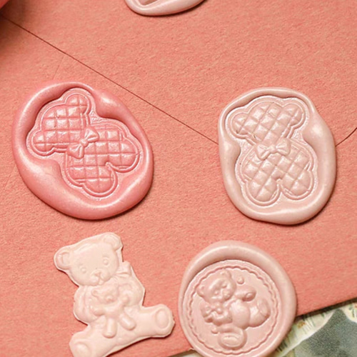 再販⭐︎27mm キルティングベア シーリングスタンプ ヘッド テディベア  