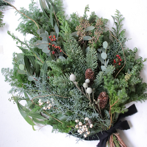針葉樹スワッグL クリスマス、冬のインテリアフラワーに