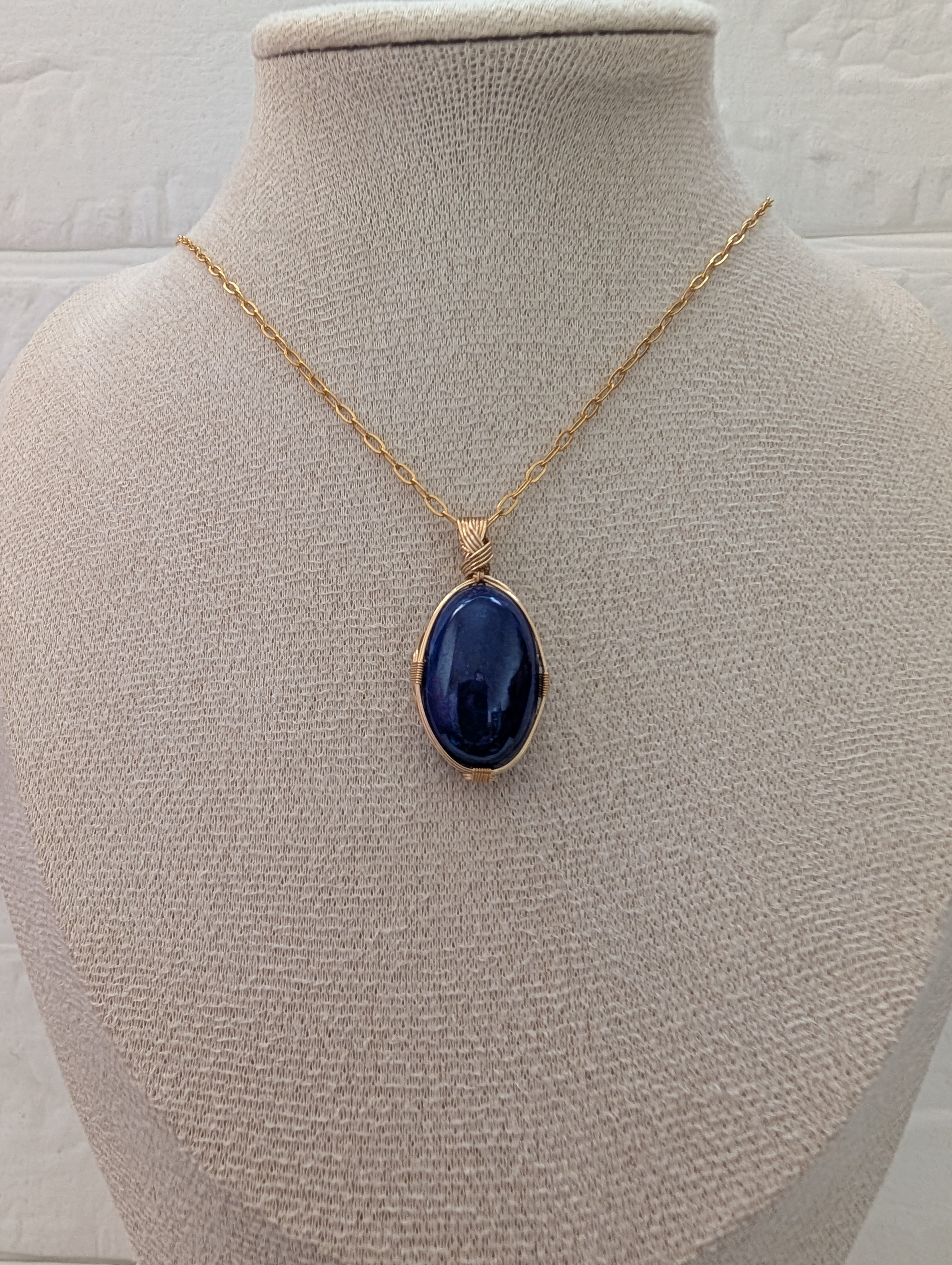 ラピスラズリ　女神巻き®　ペンダントトップ