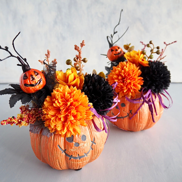 かぼちゃ頭のhappyハロウィンアレンジ 3枚目の画像