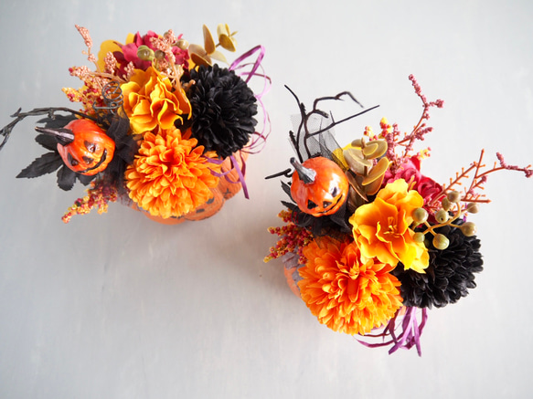 かぼちゃ頭のhappyハロウィンアレンジ 6枚目の画像