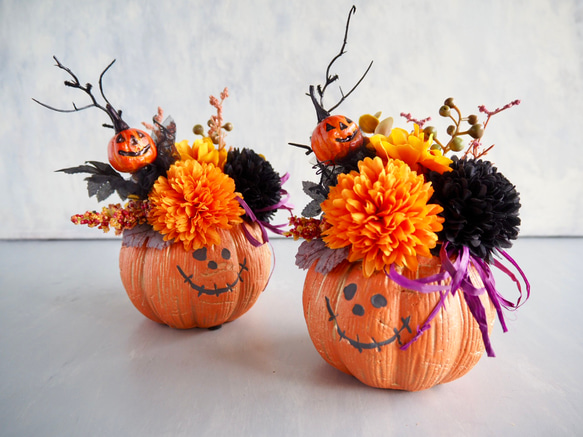 かぼちゃ頭のhappyハロウィンアレンジ 1枚目の画像