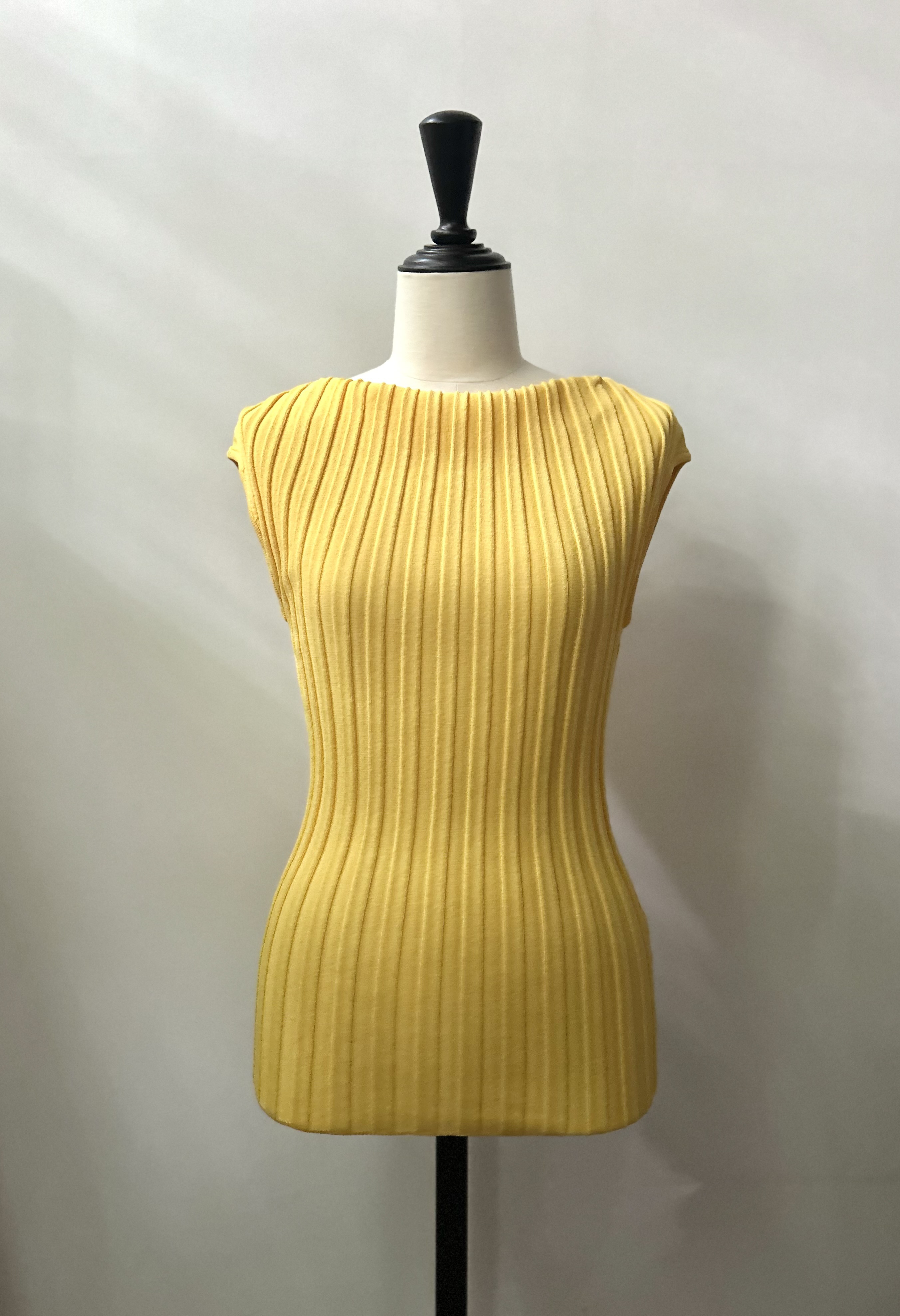 ワイドリブトップス　イエロー