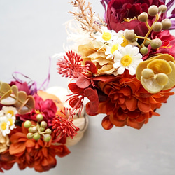 （リニューアル✨）かぼちゃ頭のhappyハロウィンアレンジカボチャアレンジ2段重ね 9枚目の画像