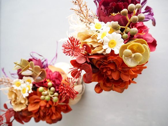 （リニューアル✨）かぼちゃ頭のhappyハロウィンアレンジカボチャアレンジ2段重ね 9枚目の画像