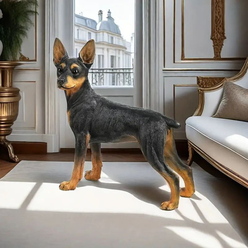 オブジェ 置物 犬 ドッグ ドーベルマン ミニチュア・ピンシャー
