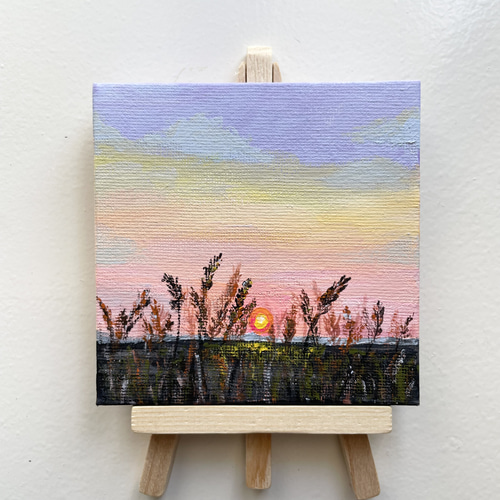 キャンバスアート、sunset、夕日の絵、夕方の景色 絵画 Art and