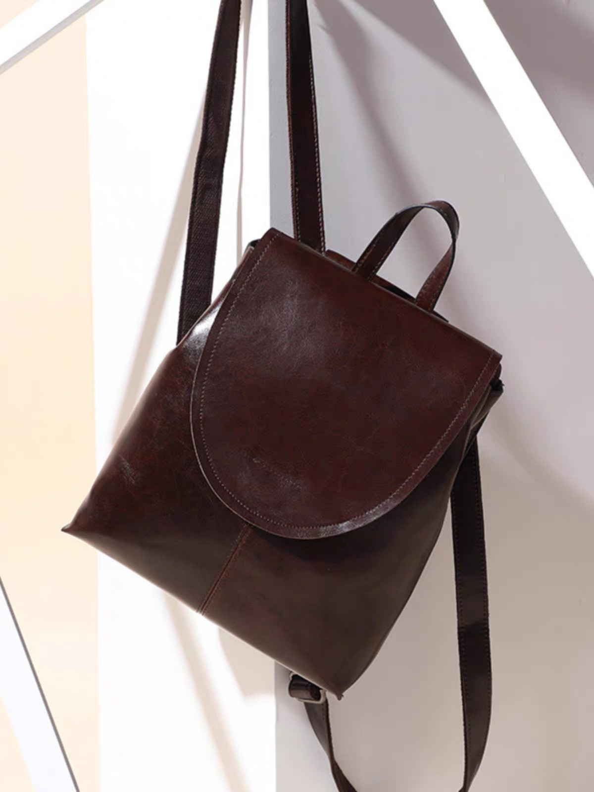 4色本革 レディース リュック バックパック7935ーＤ