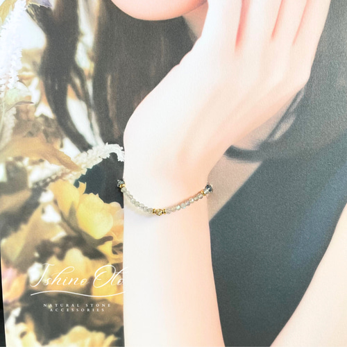 【NO.b287】14kgfブレスレット　ラブラドライト ラブラドライトのブレスレット/14KGF ブレスレット IshinoOto