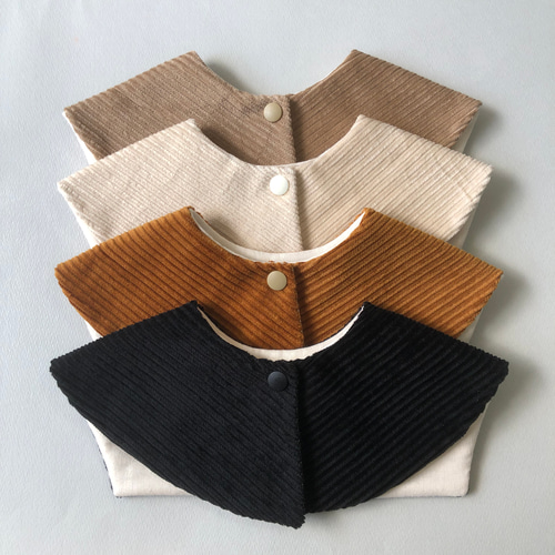 corduroy bib】コーデュロイ スタイ シンプル つけ襟 出産祝い スタイ