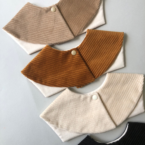corduroy bib】コーデュロイ スタイ シンプル つけ襟 出産祝い スタイ