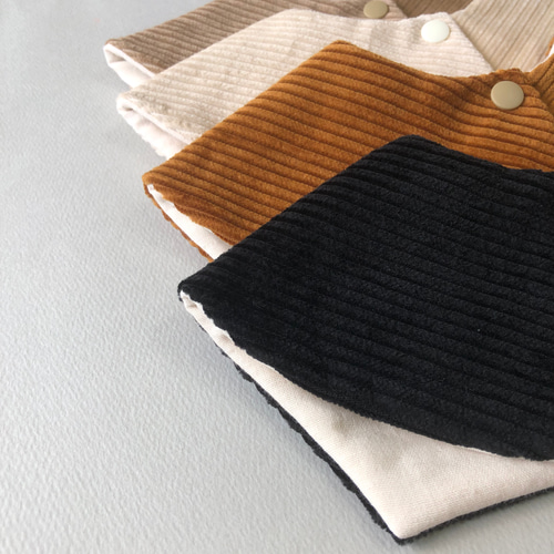 corduroy bib】コーデュロイ スタイ シンプル つけ襟 出産祝い スタイ