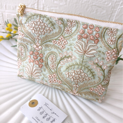 裏まで可愛いインド刺繍リボンのマジェステ/かんざし ピンクピンク