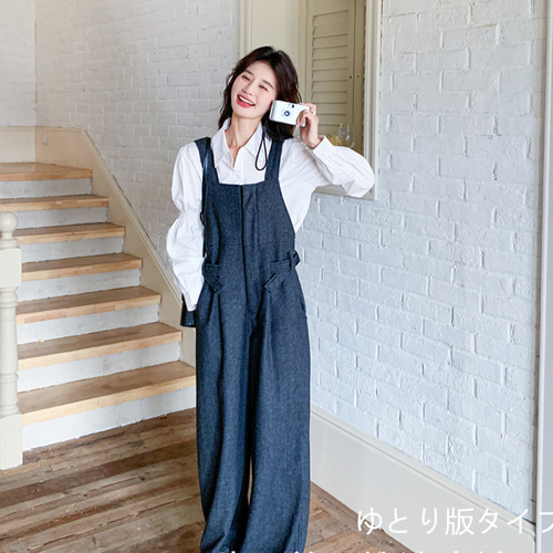 2024✨ かぐれ　デニムサロペット　F　インディゴ　ゆったり 2024✨ かぐれ デニムサロペット F インディゴ ゆったり - メルカリ