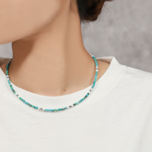 SOLD◇ターコイズネックレス《シルバー》【14kgf/サージカル