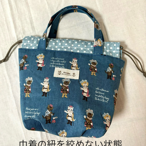 ⭐︎ Little Story長ぐつをはいたネコ生地使用⭐︎ミニミニトート 