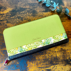 夏のひまわりの長財布 花 財布 長財布 ひまわり 長財布 ShibaSakura