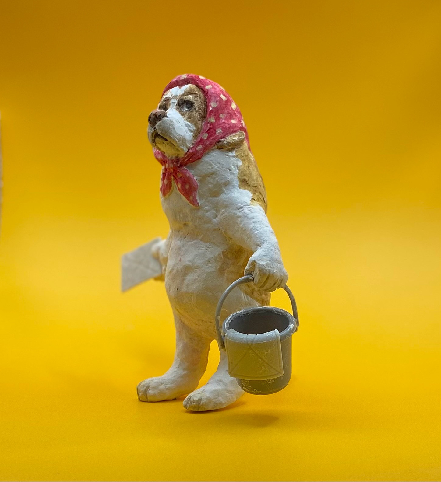 お掃除するビーグル