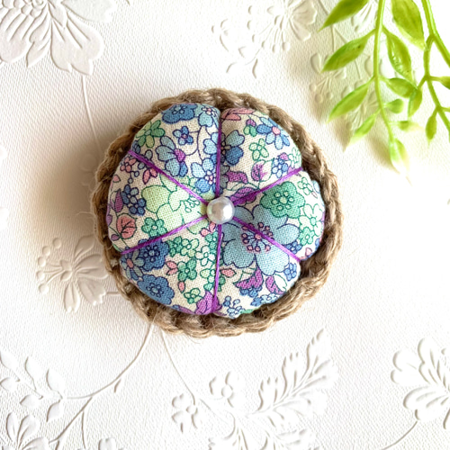 短い針が迷子にならないピンクッション針山♡忘れな草 その他雑貨 R&Y