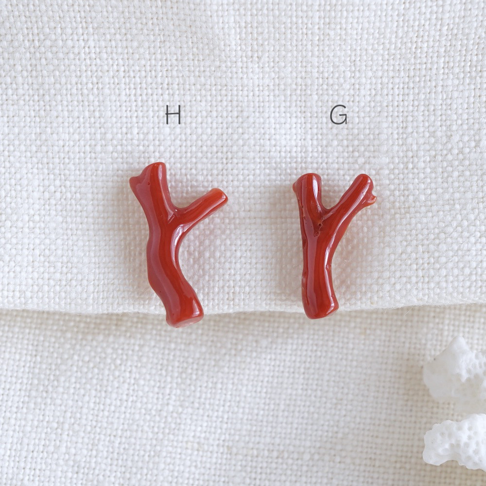 Coral branch silver earrings [OP833SV]