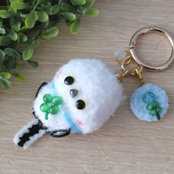 バッグチャーム「ゆらりん♪シマエナガくん」（よつばのクローバー