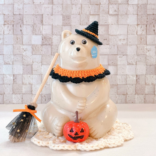 再販︎】しろくま貯金箱 ハロウィンset 魔女帽子&2wayつけ襟 その他